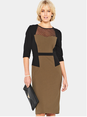 Savoir Confident Curves Mesh Insert Dress