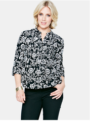 Savoir Pleated Placket Front Blouse